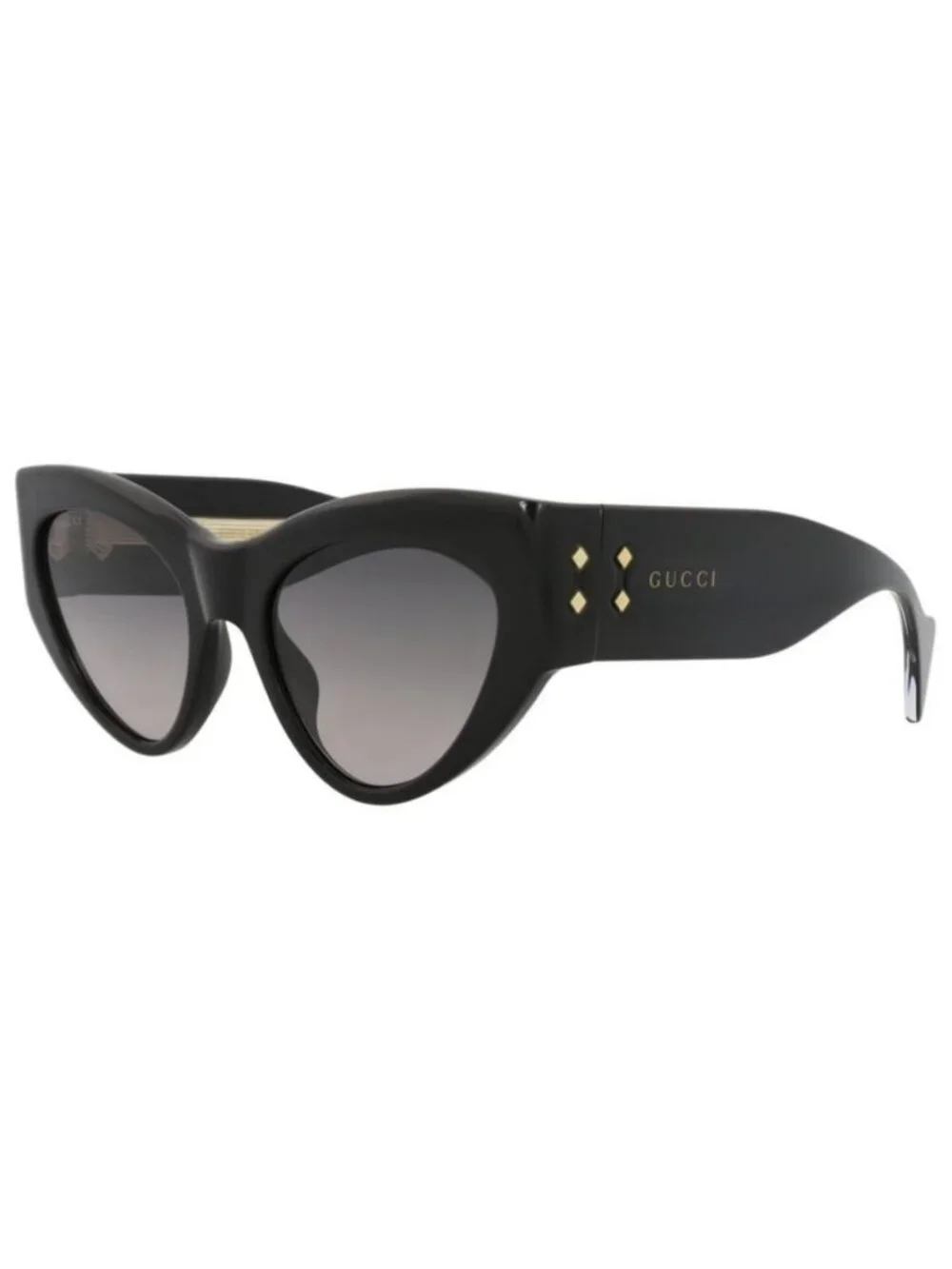New Gucci Womens Cat Eye Black Black Grey Fashion Designer Sunglasses